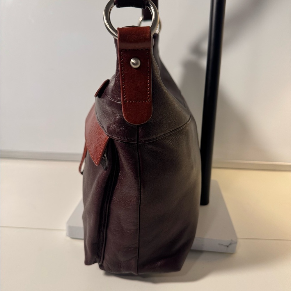 Osgoode Marley 7103 Soft Raisin Cashmere Leather Crossbody Handbag - Picture 3 of 11